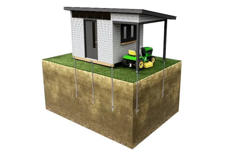 Screw Piles for Sheds